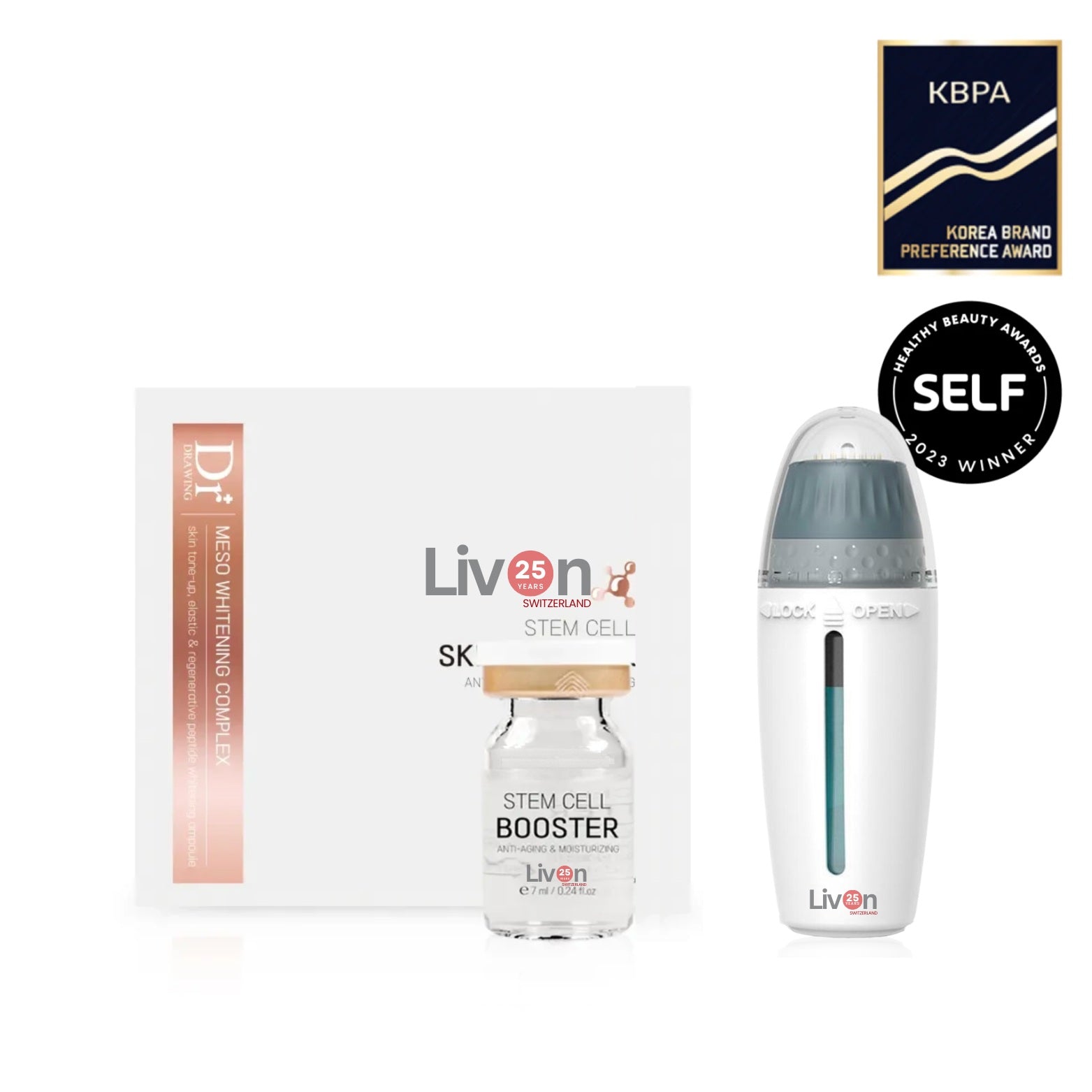LivOn Research® At-Home microstamping kit (2x Collagen E.G.F Serums)s